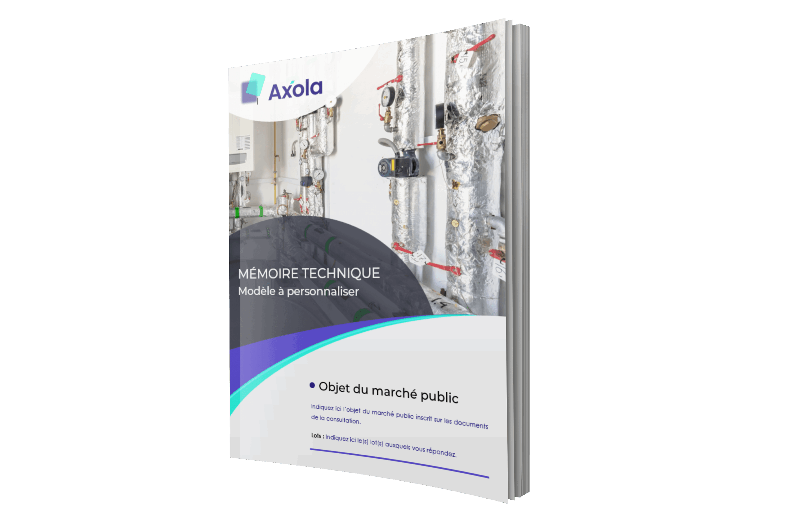 Couverture d’un modèle de mémoire technique pour un marché public en travaux de calorifugeage