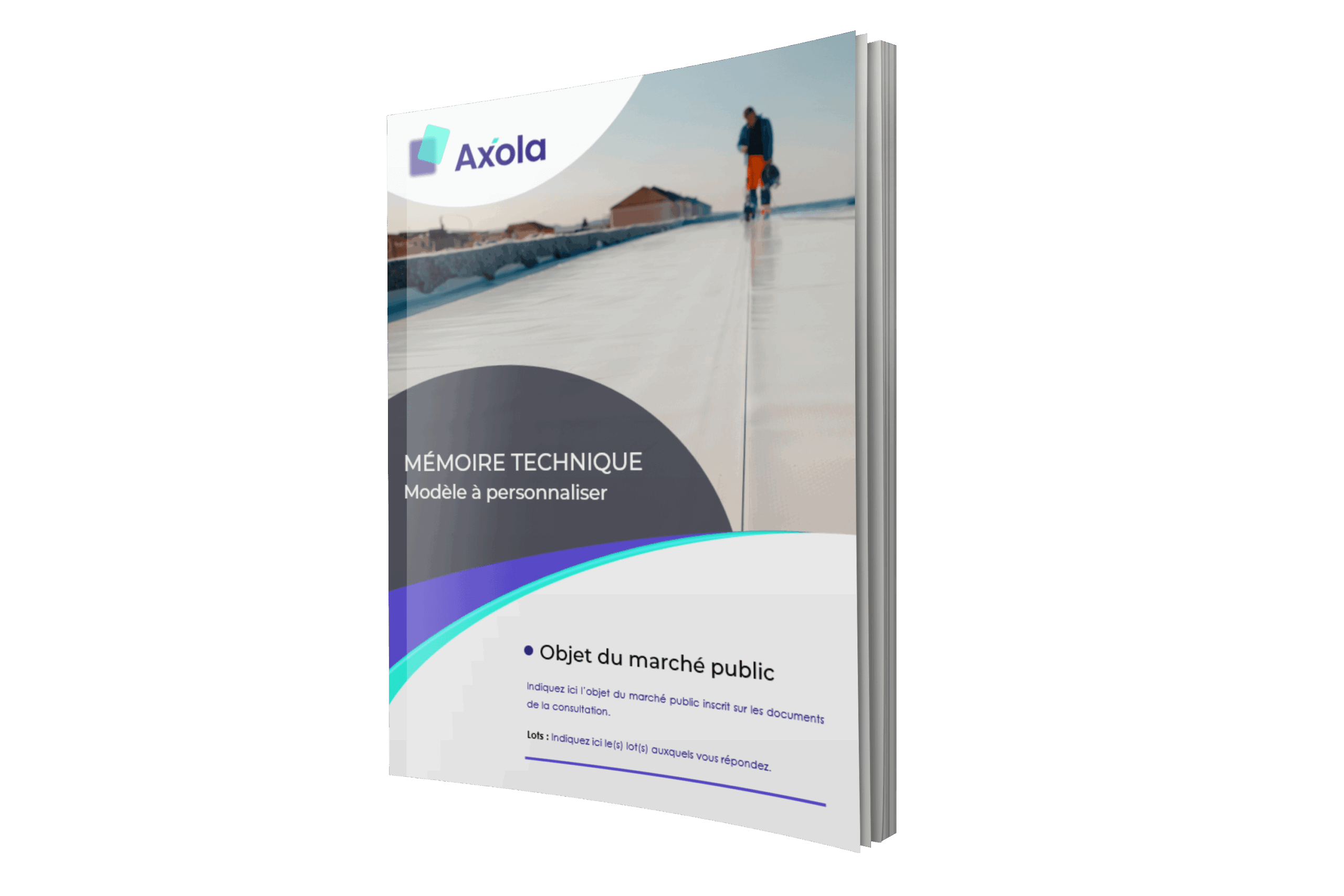Couverture d’un modèle de mémoire technique pour un marché public en travaux d’étanchéité